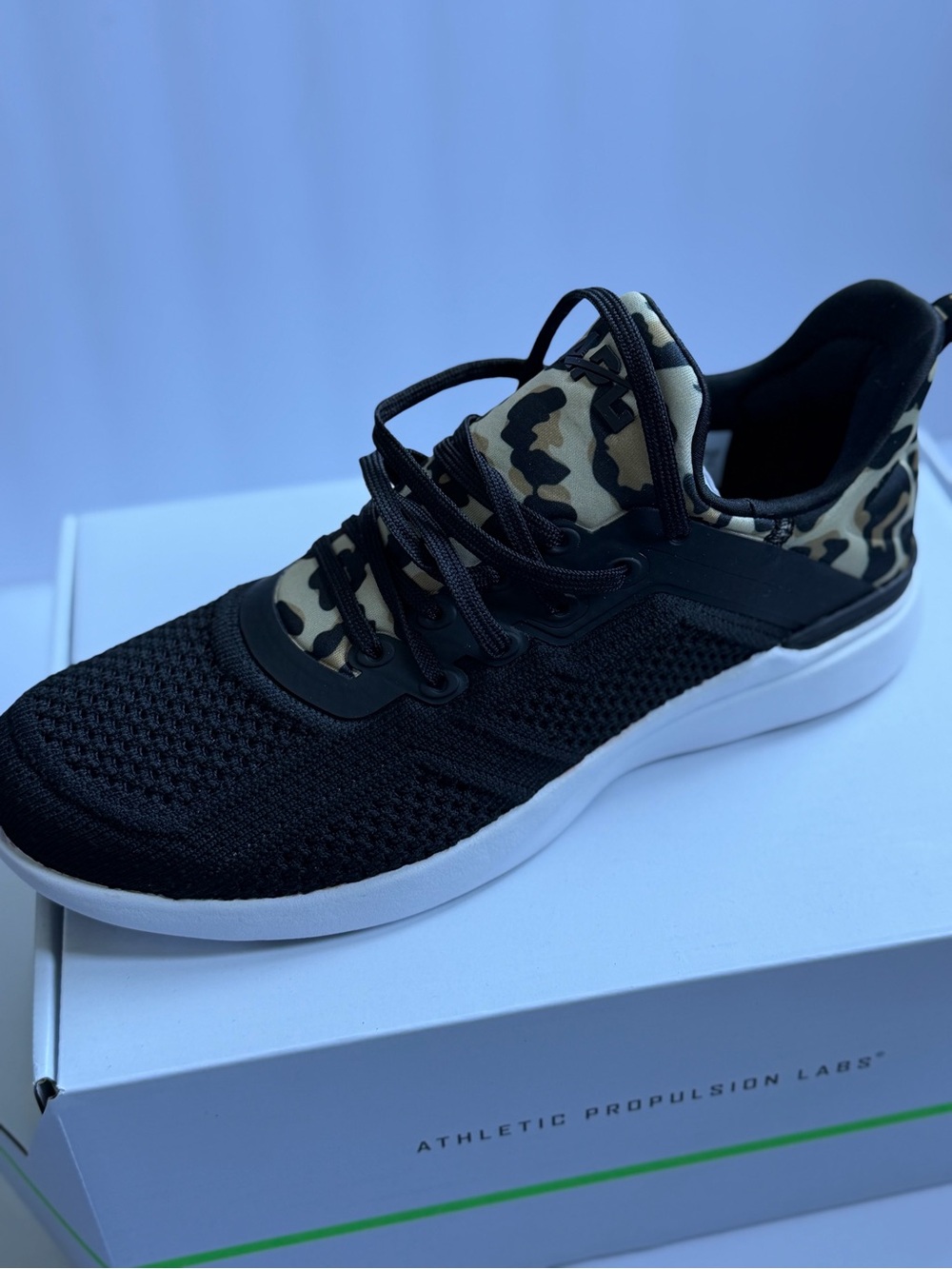 APL Women's Techloom Tracer - Black with Tan Leopard Accent Sneakers - Picture 4 of 6